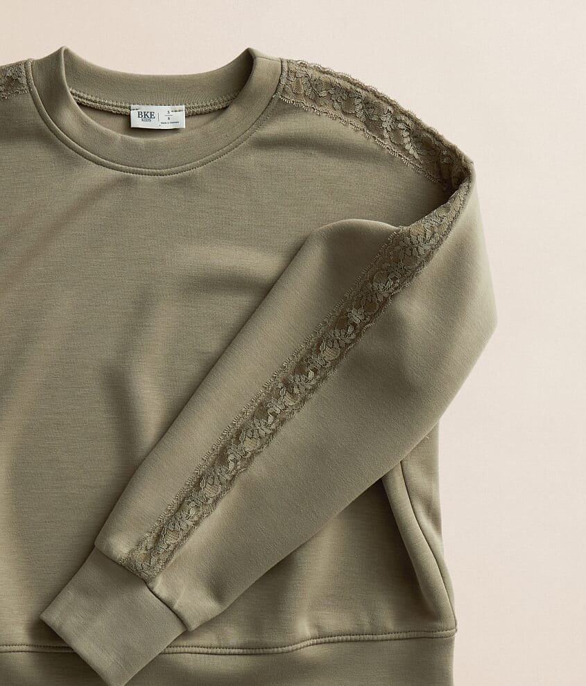Girls - Lace Trim Pullover