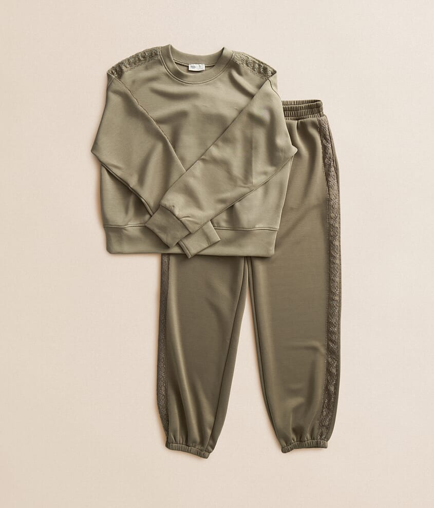 Girls - Lace Trim Pullover