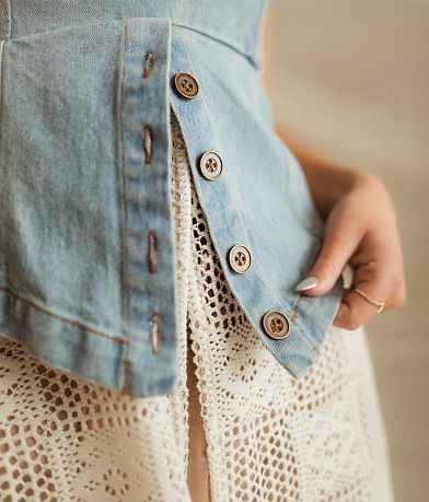 Gimmicks Denim &amp; Lace Tube Top MISC_DETAIL_1