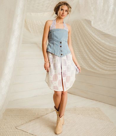 Gimmicks Denim &amp; Lace Tube Top MISC_DETAIL_3