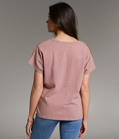 BKE Floral Lace Top back view
