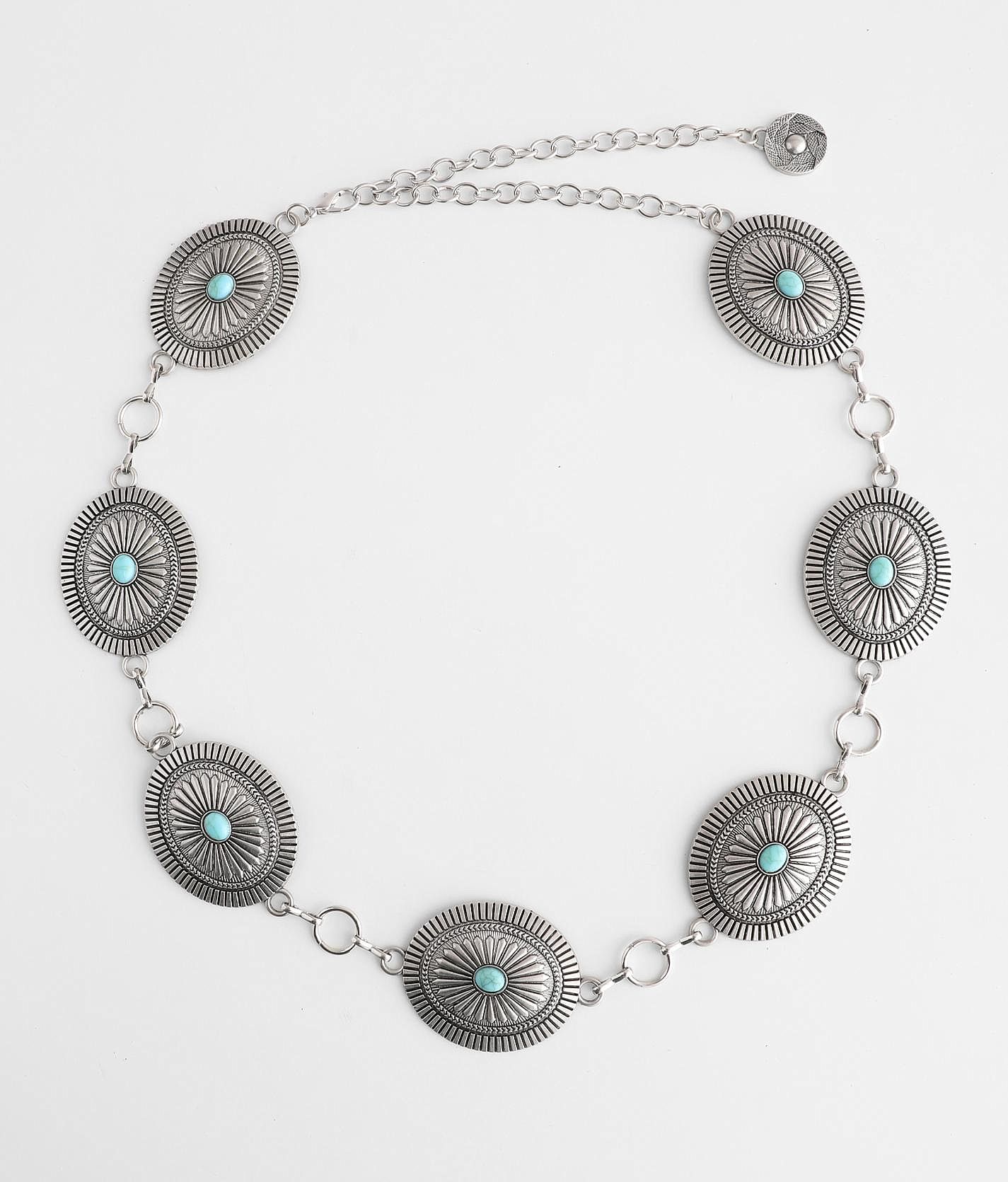 BKE Turquoise Western Conch Belt - Women display picture 1