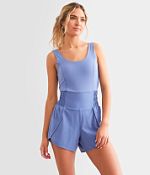 Mono b blue tie dye crossover romper s