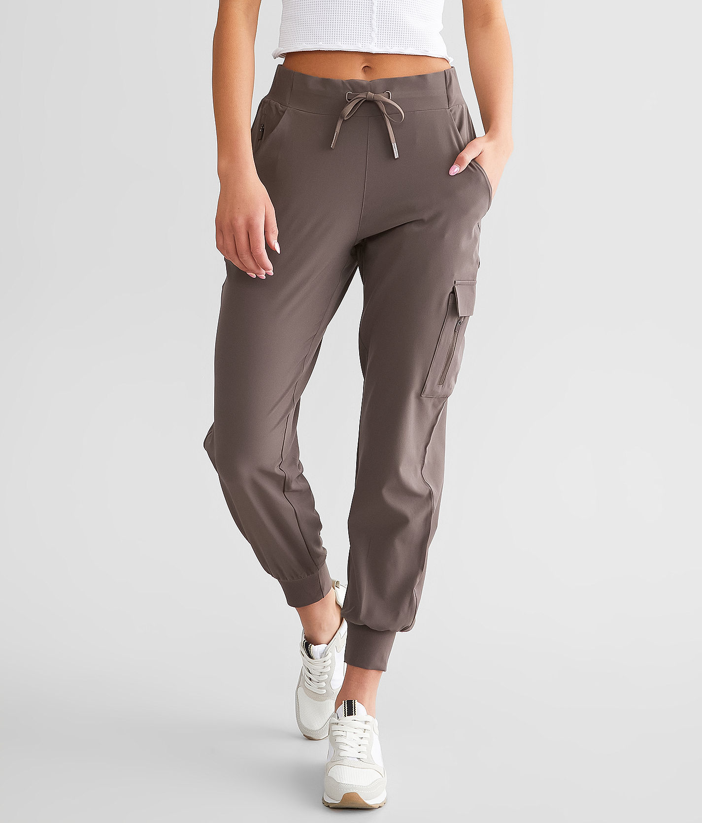 Mono B Athleisure Joggers with Curved Notch Hem – The Bee Chic