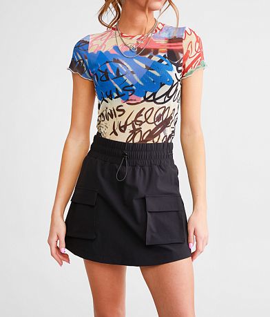 Mono B Active Cargo Stretch Skort front view