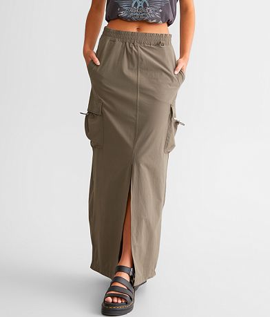 Mono B Cargo Maxi Skirt FULL_LEFT_SIDE