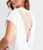 Mono B Back Cut-Out Top - Women's Shirts & Blouses in White | Buckle