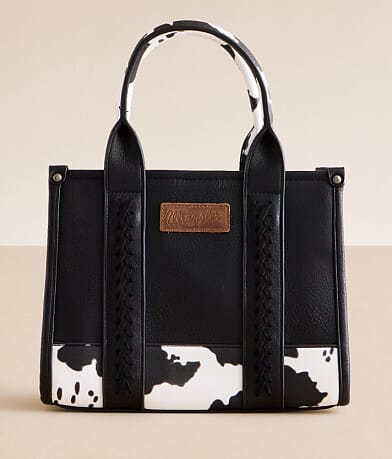Wrangler® Cow Print Structured Tote front view
