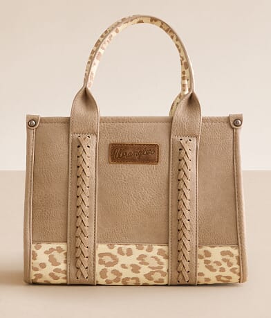 Wrangler® Leopard Print Structured Tote front view