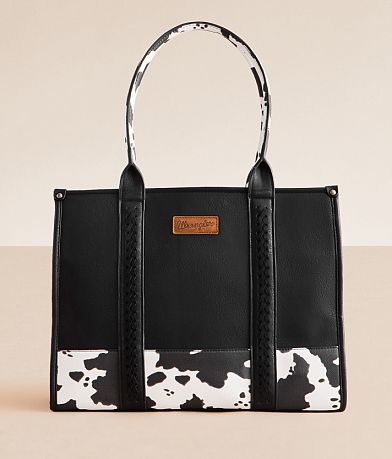 Wrangler® Cow Print Structured Tote front view