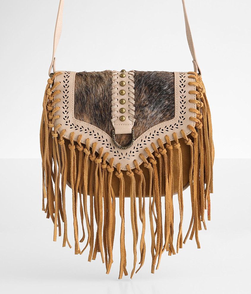 Leather Fringe Purse in Brown - Women's Fringe Purses by Liberté