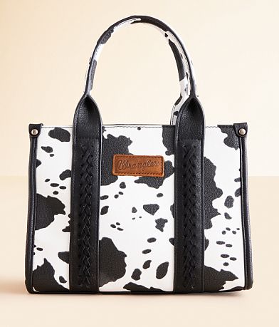 Wrangler® Cow Print Structured Purse front view
