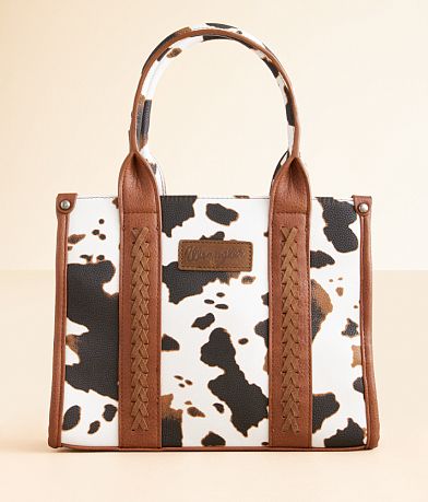 Wrangler® Cow Print Structured Purse front view