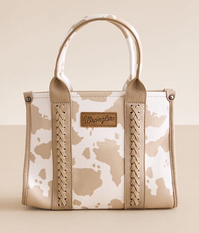 Wrangler® Cow Print Structured Purse front view