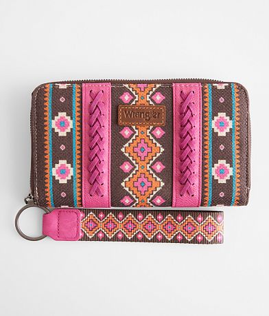 Wrangler® Southwestern Wristlet Wallet front view