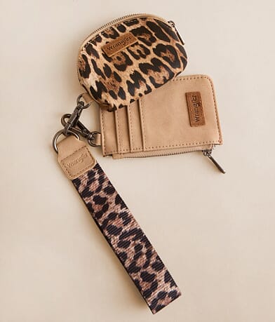 Wrangler® Leopard Wristlet front view
