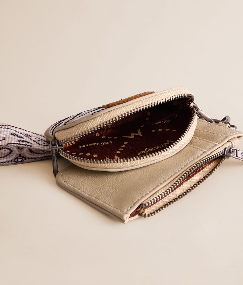Paisley Embroidered Wristlet Wallet