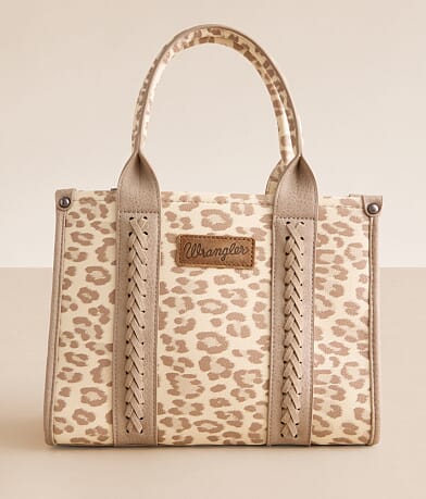Wrangler® Leopard Print Structured Purse front view