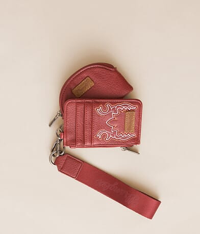 Wrangler® Embroidered Wristlet Wallet front view