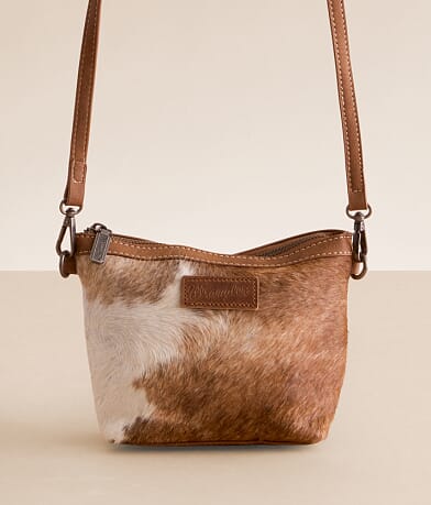 Wrangler® Tooled Leather & Fur Purse front view