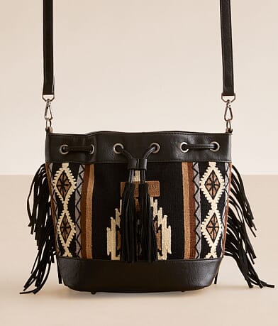 Wrangler® Southwestern Fringe Crossbody Purse front view