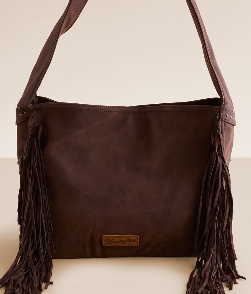 Wrangler Studded Leather Fringe Hobo Bag
