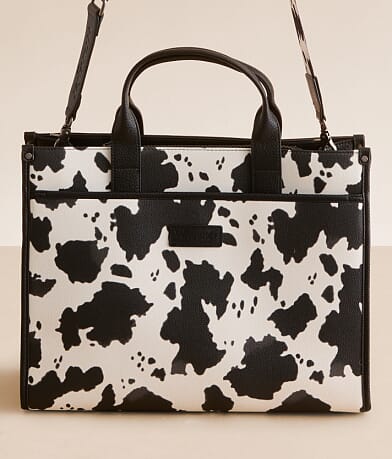 Wrangler® Cow Print Tote front view