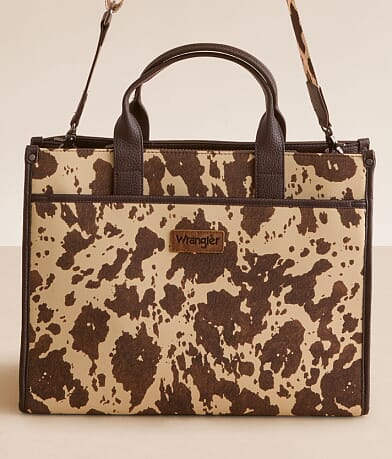 Wrangler® Cow Print Tote front view