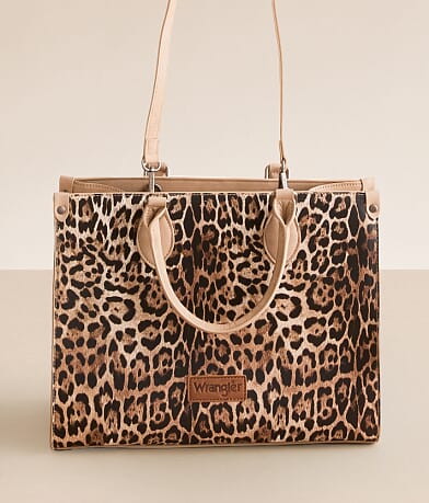 Wrangler® Leopard Tote front view