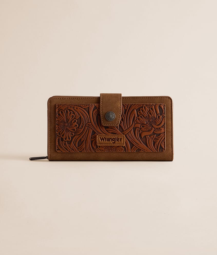 Wrangler® Floral Embossed Wallet - Women's Bags & Wallets in Brown