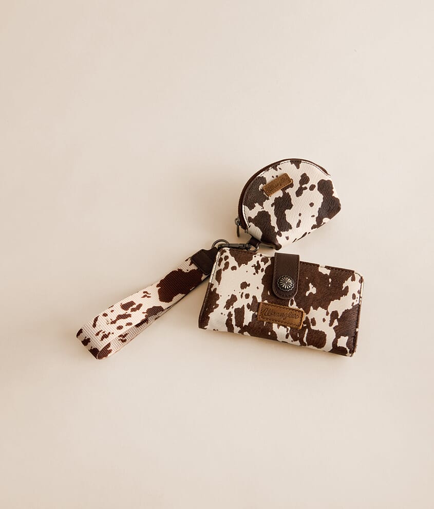 Cow Print Wristlet Wallet