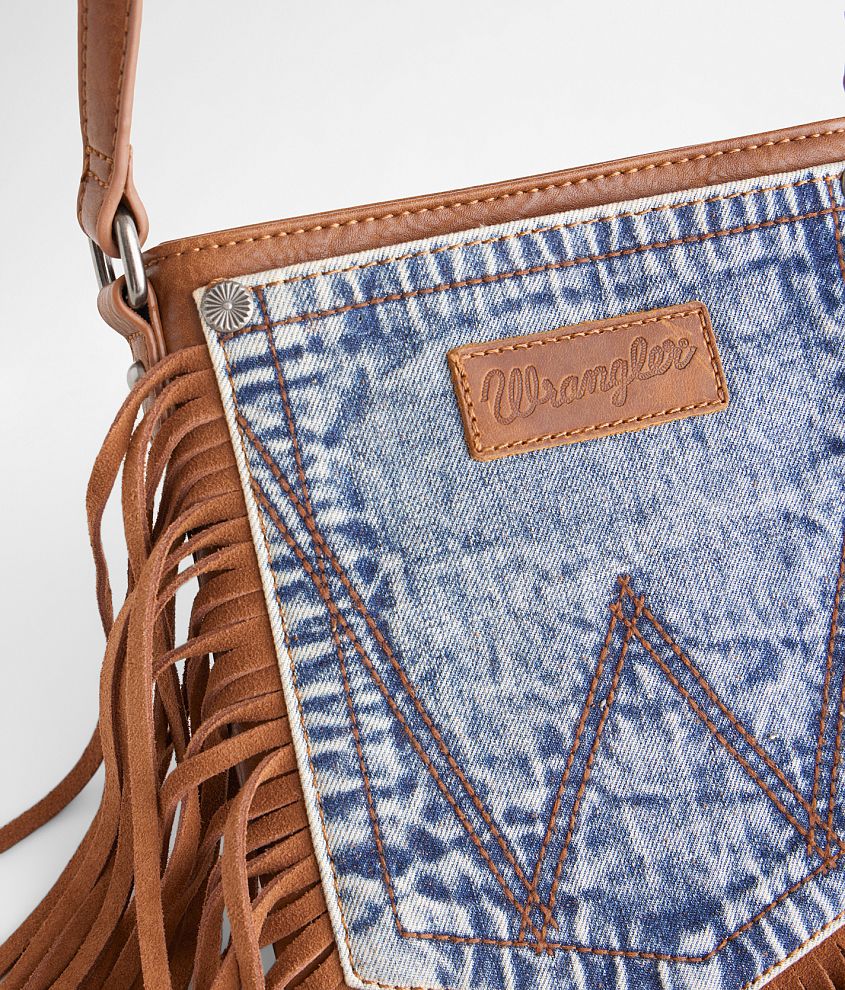 Denim Fringe Crossbody Purse
