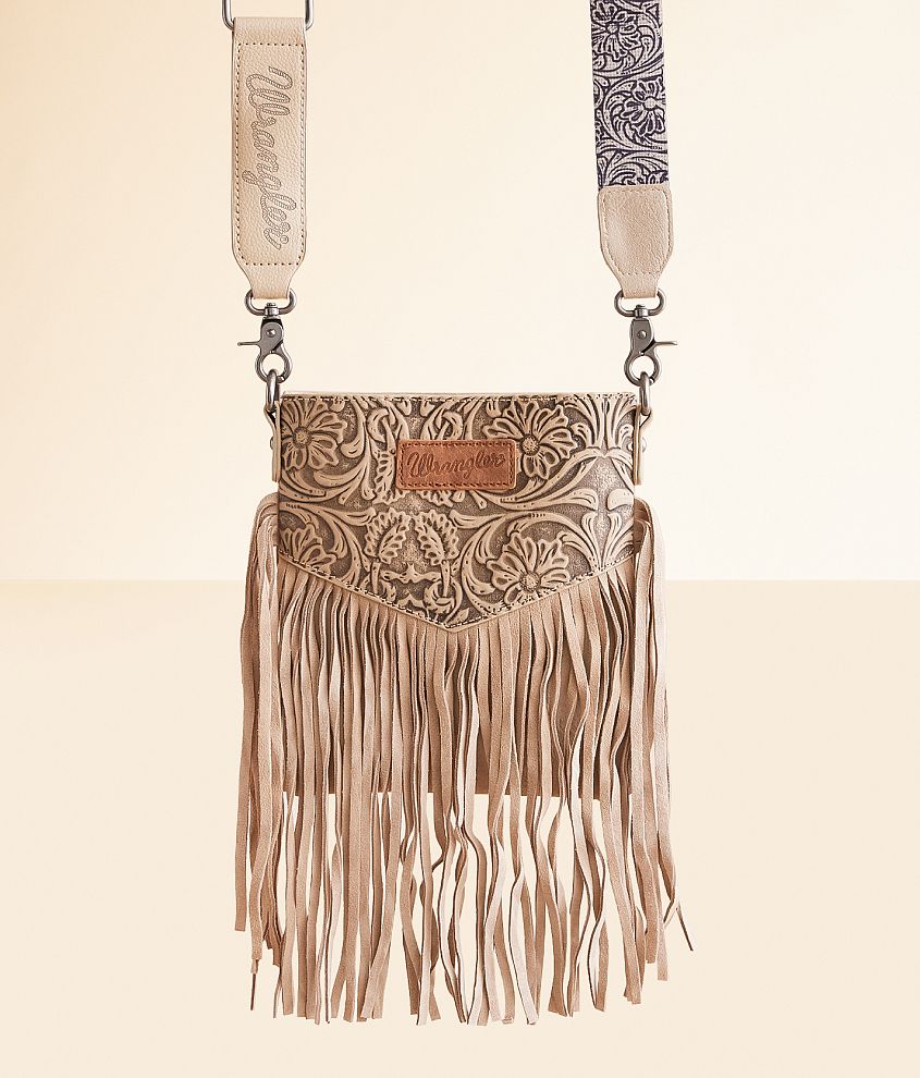 Wrangler&#174; Tooled Leather Fringe Purse front view