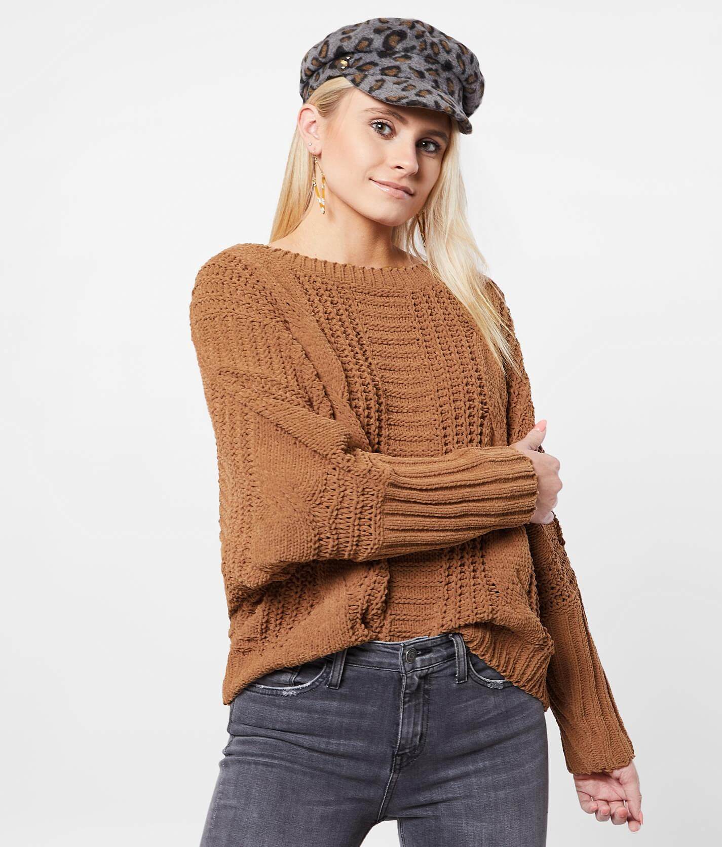 chenille cable knit cardigan