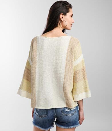 BKE Striped Pullover Sweater BACK