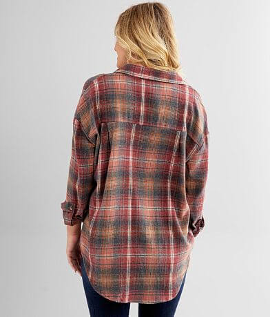 Daytrip Front Tie Plaid Shirt BACK