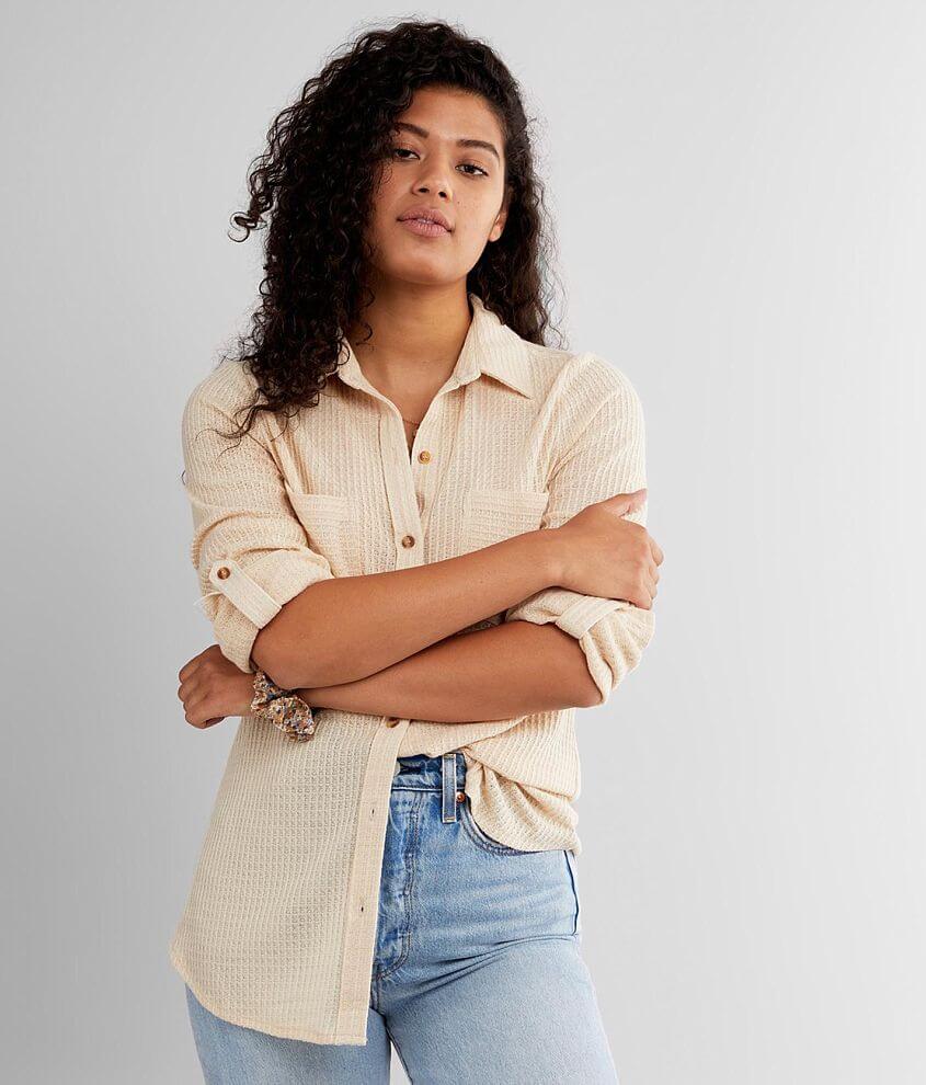 Image of Daytrip Brushed Waffle Knit Shirt