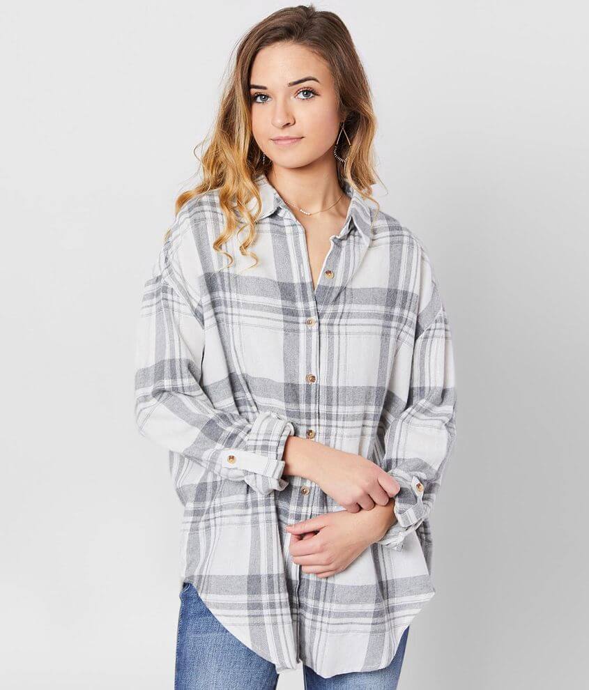 Daytrip Metallic Flannel Shirt front view