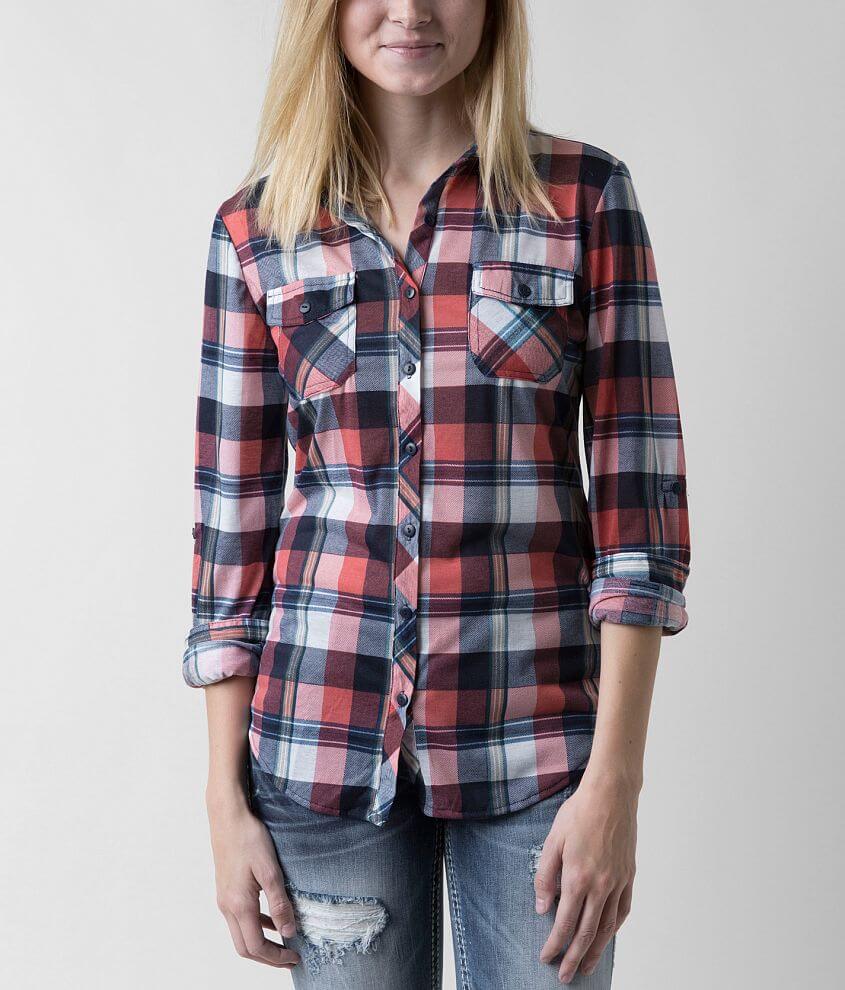 Passport Plaid Shirt - Women's Shirts/Blouses in Coral Navy | Buckle
