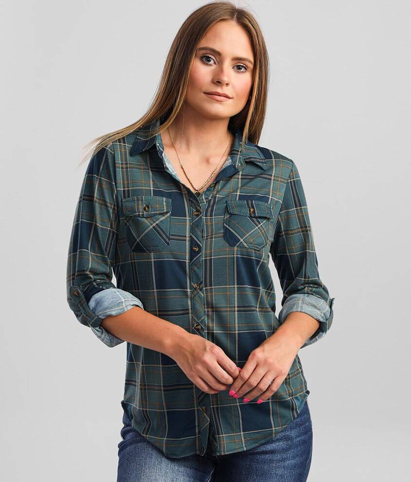 h&m womens plaid shirt