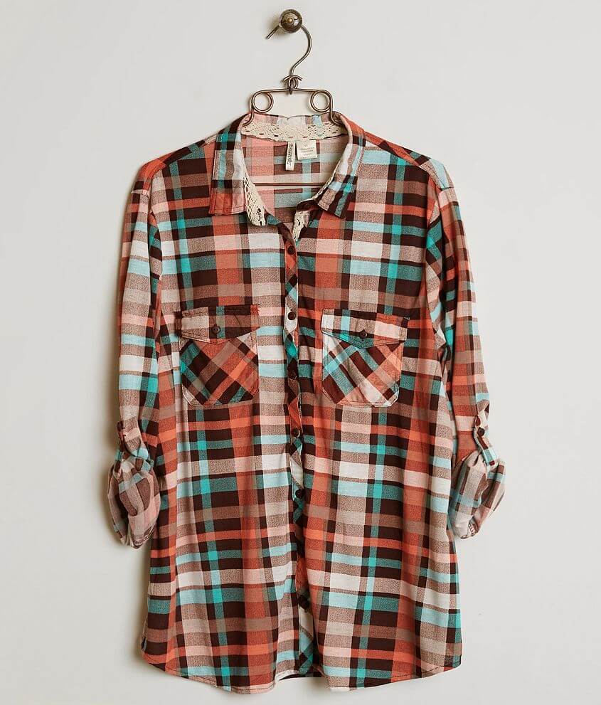 Daytrip Plaid Shirt - Plus Size Only front view