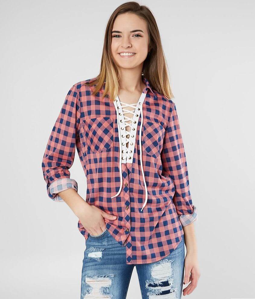 Image of Daytrip Checkered Knit Top