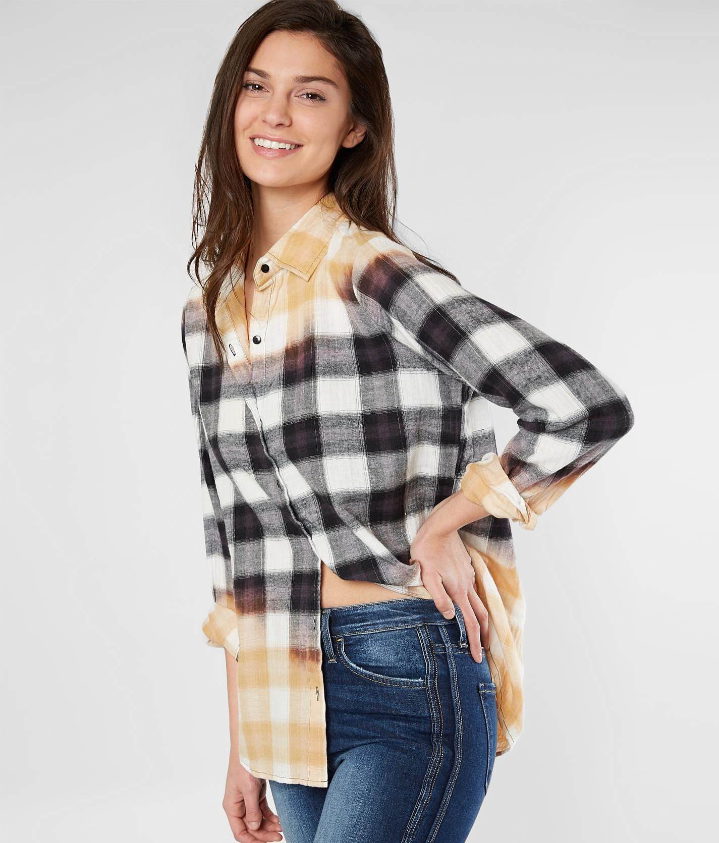 jean flannel shirt women's
