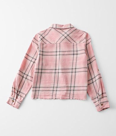 BKE Girls - Flannel Shirt BACK