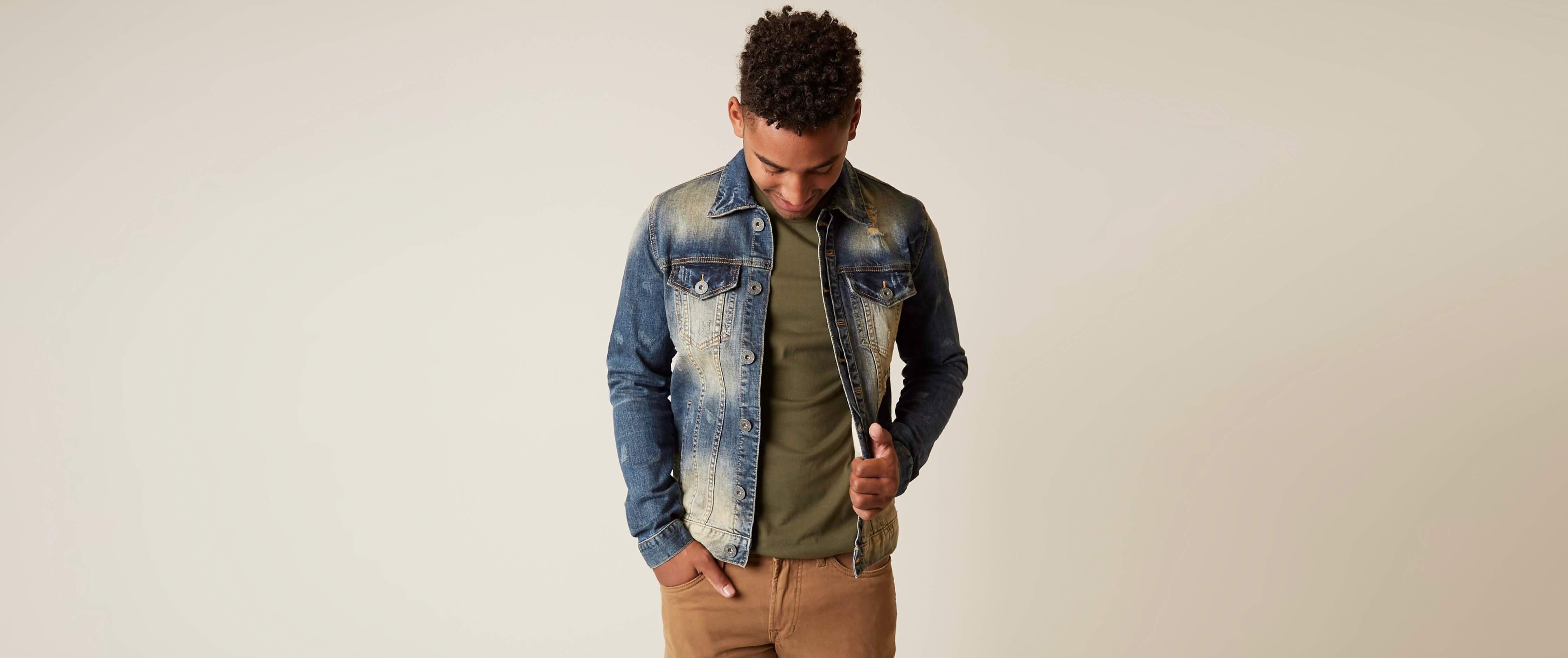 Salvage Distressed Denim Stretch Jacket - Clothing in Griffin | Buckle