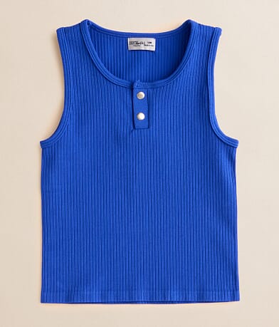 BKEssentials Girls - Ribbed Henley Brami front view
