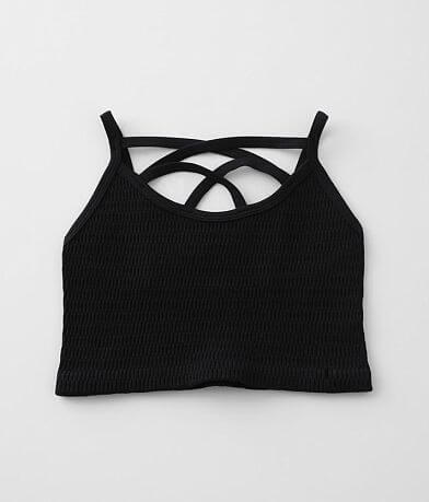 Suzette Girls - Smocked Strappy Stretch Bralette front view