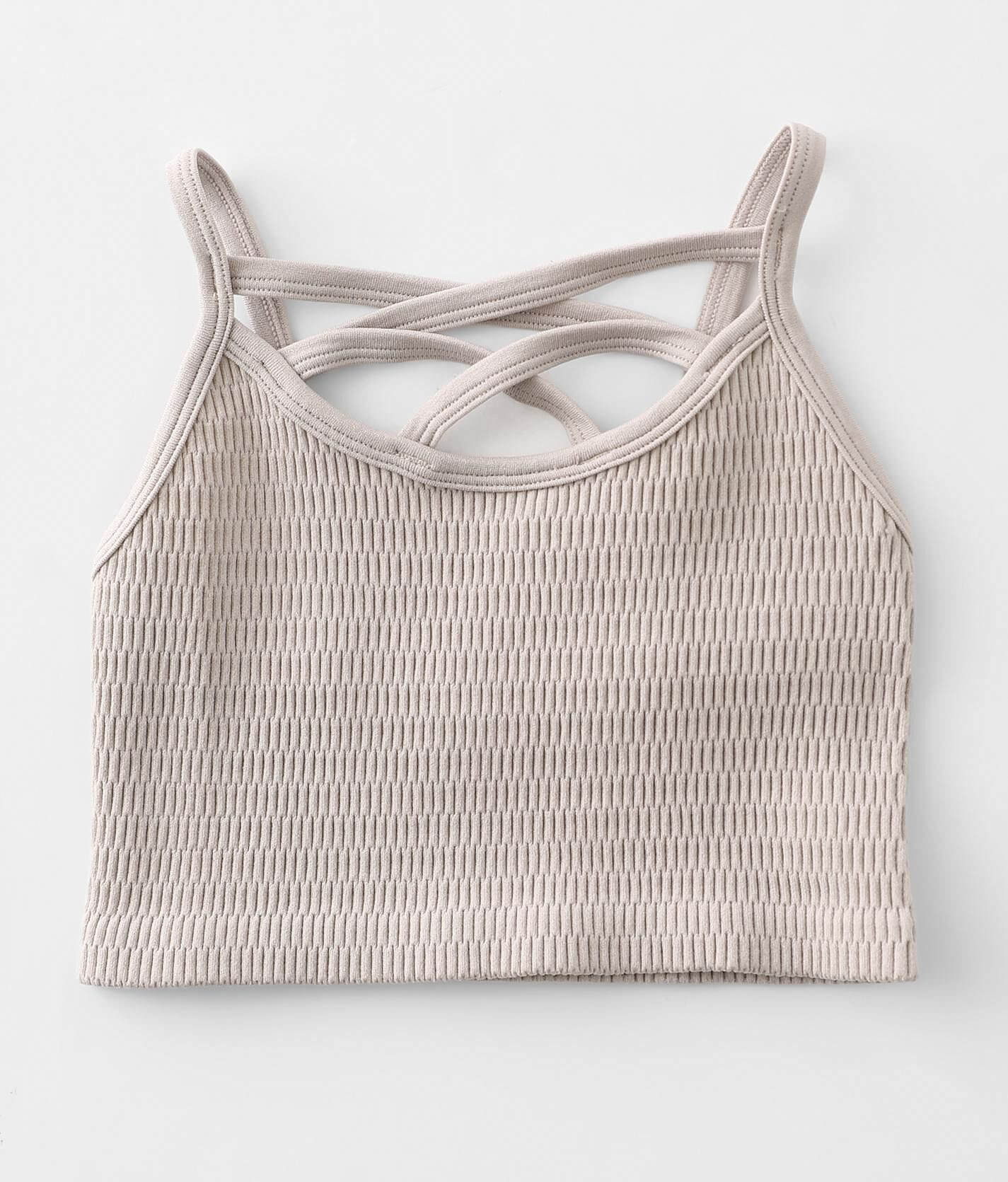 Girls - Suzette Smocked Strappy Stretch Bralette - Girl's Bandeaus/Bralettes  in Dove