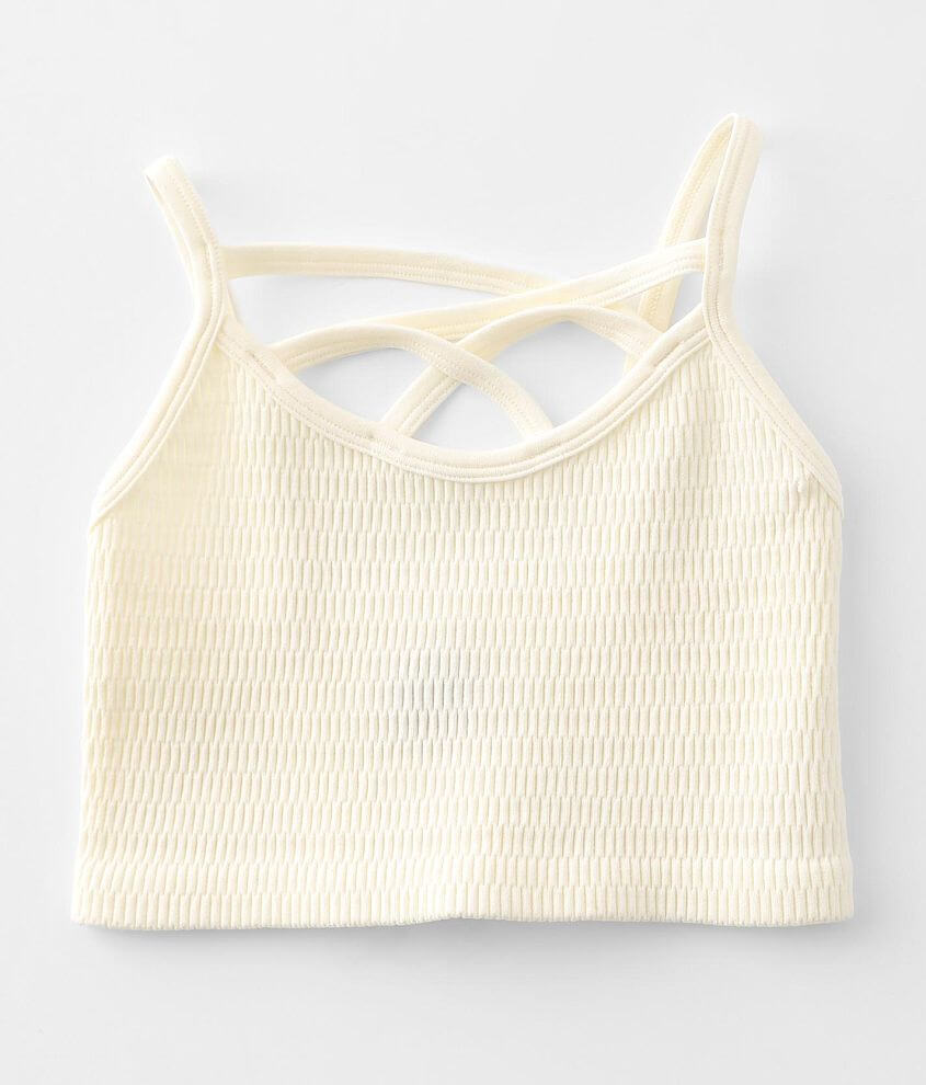 Girls - Suzette Smocked Strappy Stretch Bralette front view