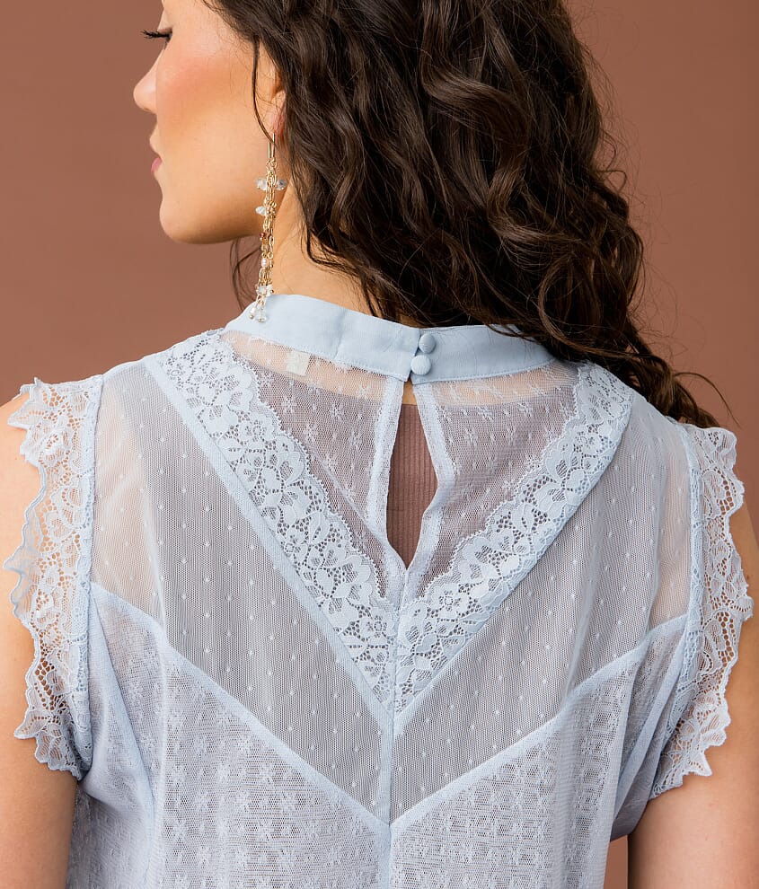 Sheer Lace Tank Top - thumbnail 5